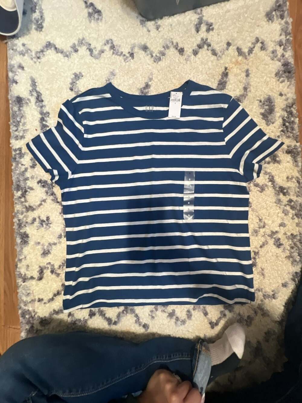 Gap Women's Striped Short Sleeve Crewneck T-Shirt